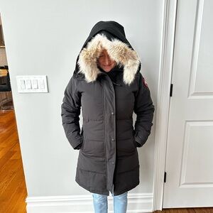 Canada Goose Black Puffer Jacket with Fur Hood